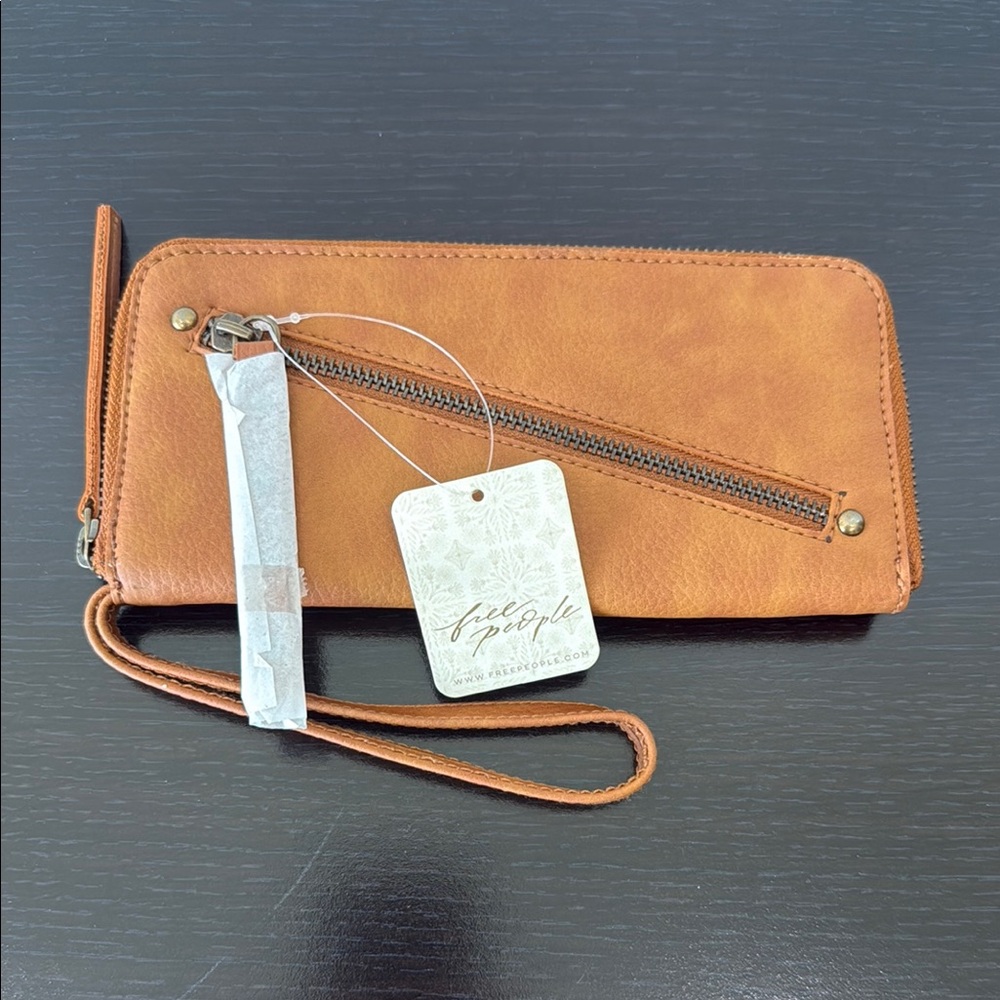 Free People Brown Vegan Wallet
